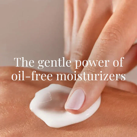 a woman's hand being delicately moisturizer by Nourished3's oil-free moisturizer